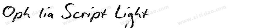 Ophélia Script Light字体转换